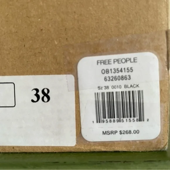 NWT Free People STUDDED DAKOTA Mid Calf Boots in Black Leather *Italy* - Picture 11 of 13